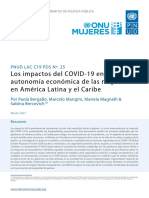 PNUD - COVID Autonomía Económica de Las Mujeres ALC (2021)
