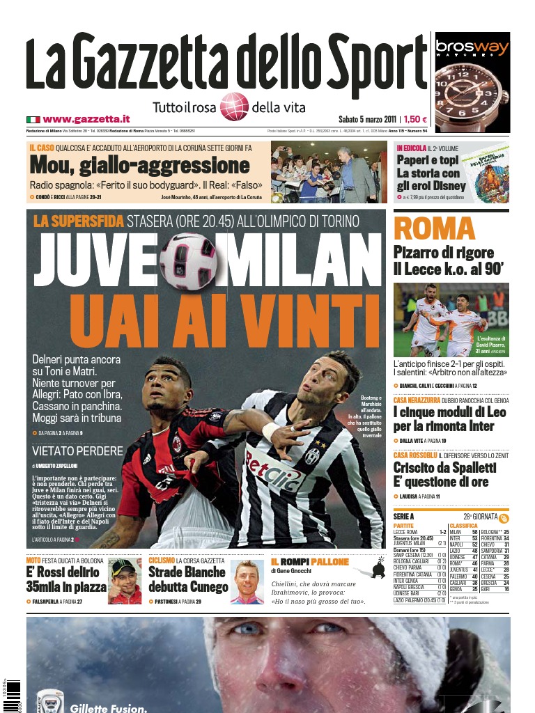 Gazzetta 20110305 | PDF, image size:768x1024