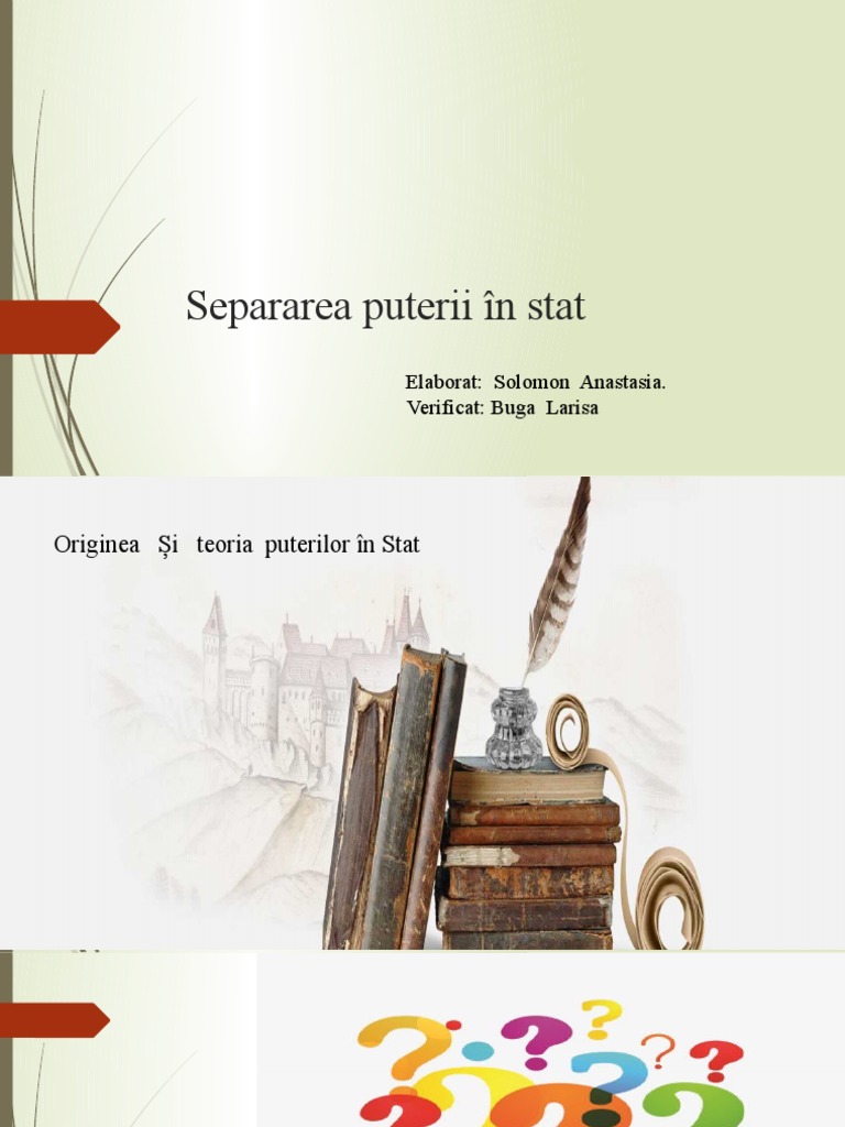 Separarea Puterii in Stat | PDF
