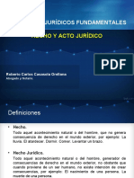 Conceptos Jurídicos Fundamentales, Hecho y Acto Jurídico