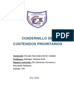 Cuadernillo contenidos prioritarios  4B Edi DD HH