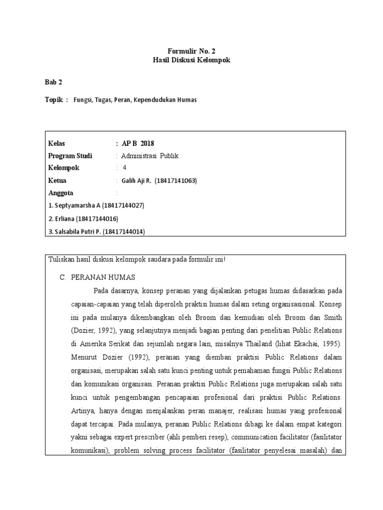 Peranan Humas | PDF