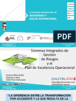 Sistemas Integrados de Gestión de Riesgos y El Plan de Excelencia Operacional