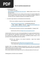 The ICJ and Environmental Law: Questions To Consider For The Class: What Are The Two Types of Cases/proceedings That