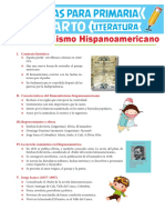 El Romanticismo Hispanoamericano Para Cuarto Grado de Primaria