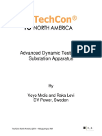 R.levi, V. Mrdic - Advanced Dynamic Testing of Substation Apparatus - TechCon 2016