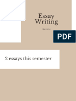 Essay Writing: March 1st