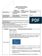 Modelos educativos flexibles: Suma y resta de expresiones algebraicas