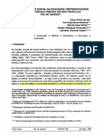 Sá, C. P. Et Al. (1990) - Contracontrole Social Na Educação - Representações Sociais Da Escola Pública em Uma Favela Do Rio de Janeiro