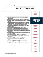 Music Vocabulary: Fill in The Blank With The Correct Vocabulary. Some Words Are Repeated