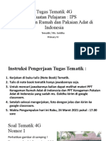 Tugas Tematik 4G Keragaman Rumah Dan Pakaian Adat Di Indonesia