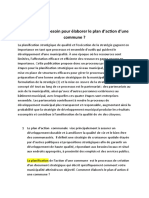 Élaborer Le Plan D'action D'une Commune