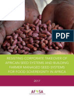 Resisting Corporate Takeover of African Seed Systems and Building Farmer Managed Seed Systems For Food Sovereignty in Africa