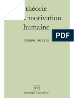 Théorie de La Motivation Humaine by Nuttin, Joseph