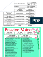 Passive Voice Chart Worksheet