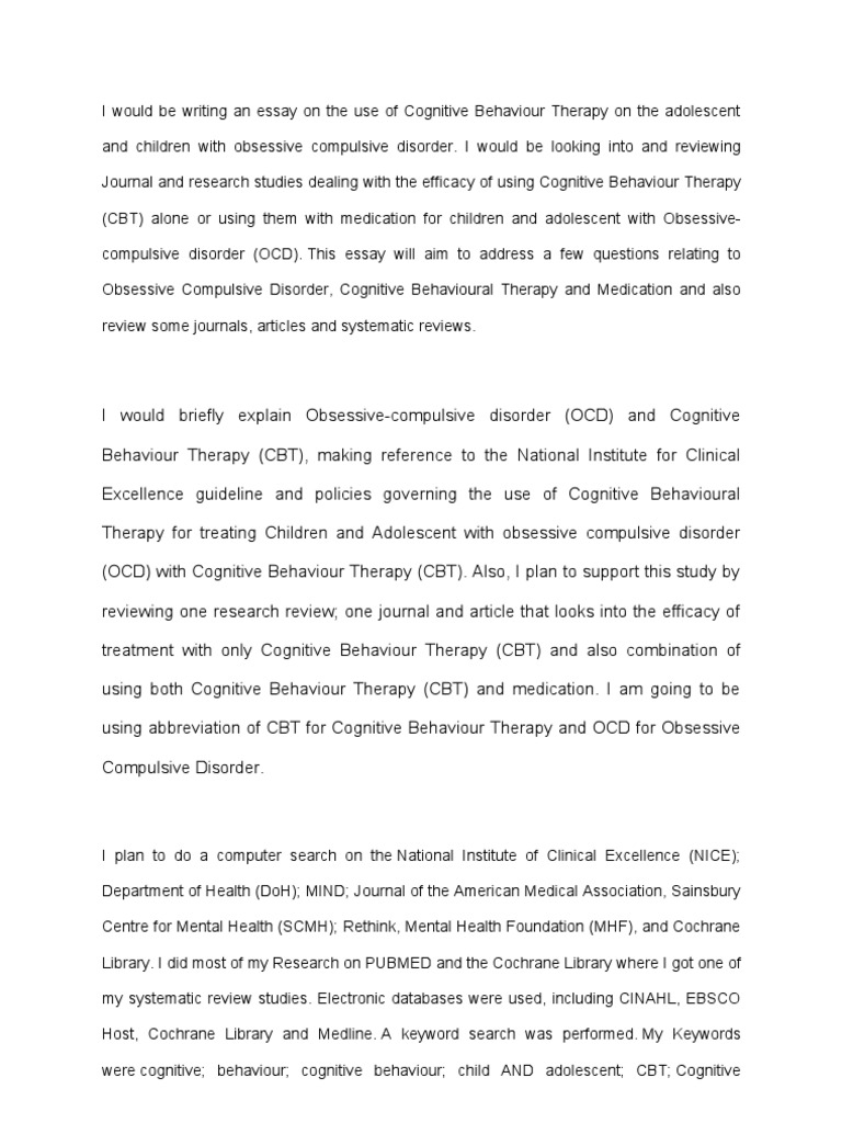 Cognitive behavior essay picture