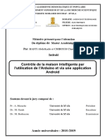 Contrôle de La Maison Intelligente Par L'utilisation de L'arduino Et Via Une Application Android