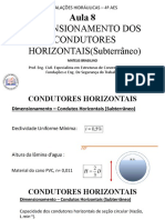 Aula 8 - Dimensionamento - Condutos Horizontais (Subterrâneo)