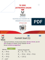 TK 2092 Elektronika Dasar: Materi: Rangkaian Resistor Dan Perhitungan Daya