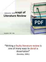 Basic Concept of Literature Review: Guspianto, FKIK - Unja