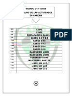 Horarios Cancha 21-22