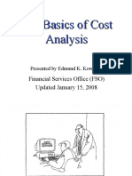 The Basics of Cost Analysis