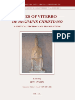 [Brill’s Studies in Intellectual History_Brill's Texts and Sources in Intellectual History] James (of Viterbo, Archbishop of Naples), R. W. Dyson - James of Viterbo_ de Regimine Christiano_ a Critical Edition and Tr