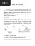 Feedback and Control System Chapter 1. Introduction To Control System