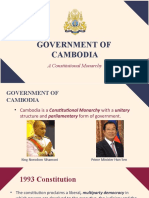 Government of Cambodia: A Constitutional Monarchy