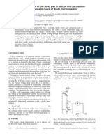 Experimental Estimation of The Band Gap in Silicon and Germanium