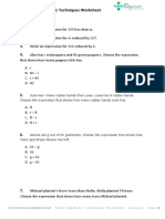 Year 4 Algebraic Techniques Worksheet