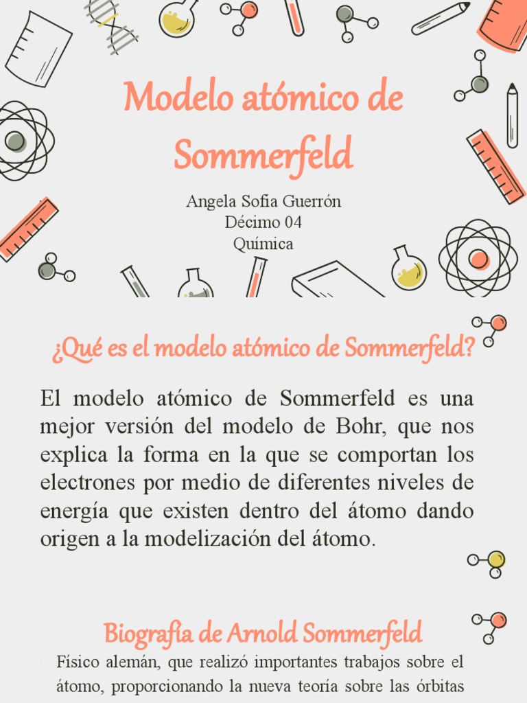 Modelo Atómico de Sommerfeld | PDF | Átomos | Electrón