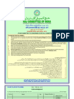 Application Form for Haj Pilgrimage 2011