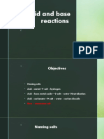 Acid and Base Reactions