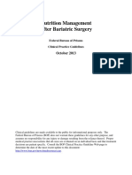 Nutrition Management After Bariatric Surgery Federal Bureau of Prisons Clinical Practice Guidelines 2013