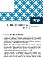 Memahami Komunikasi Bisnis: Pertemuan 2