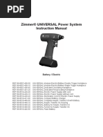 Zimmer® UNIVERSAL Power System Instruction Manual: Battery / Electric