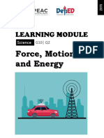 Learning Module: Force, Motion and Energy