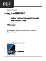 Using The UNSPSC: United Nations Standard Products and Services Code White Paper