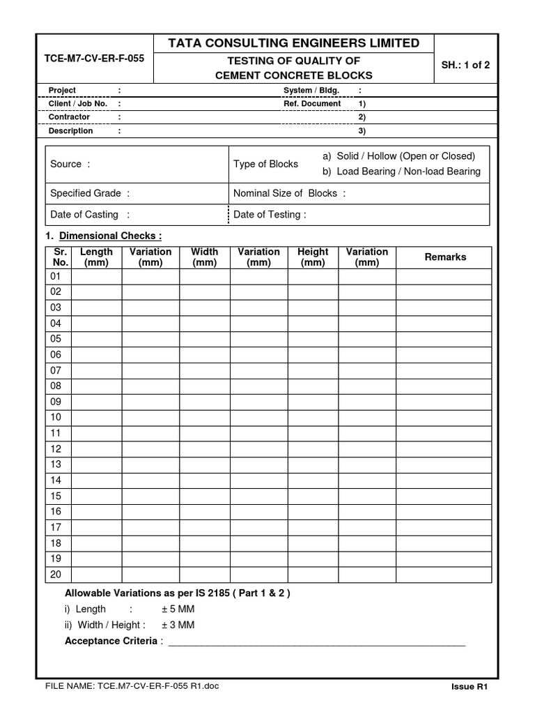 Concrete Block Test Report | PDF | Concrete | Building Materials