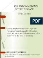 Signs and Symptoms of The Disease: Sonya Agustin