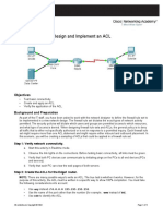 Ch6: PT Activity 3 - Design and Implement An ACL: Objectives