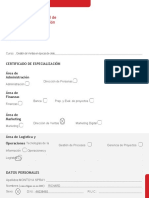 Solicitud de Inscripción: Certificado de Especialización Área de Administración