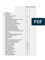 Pricing Sheet for Access Control System Installation