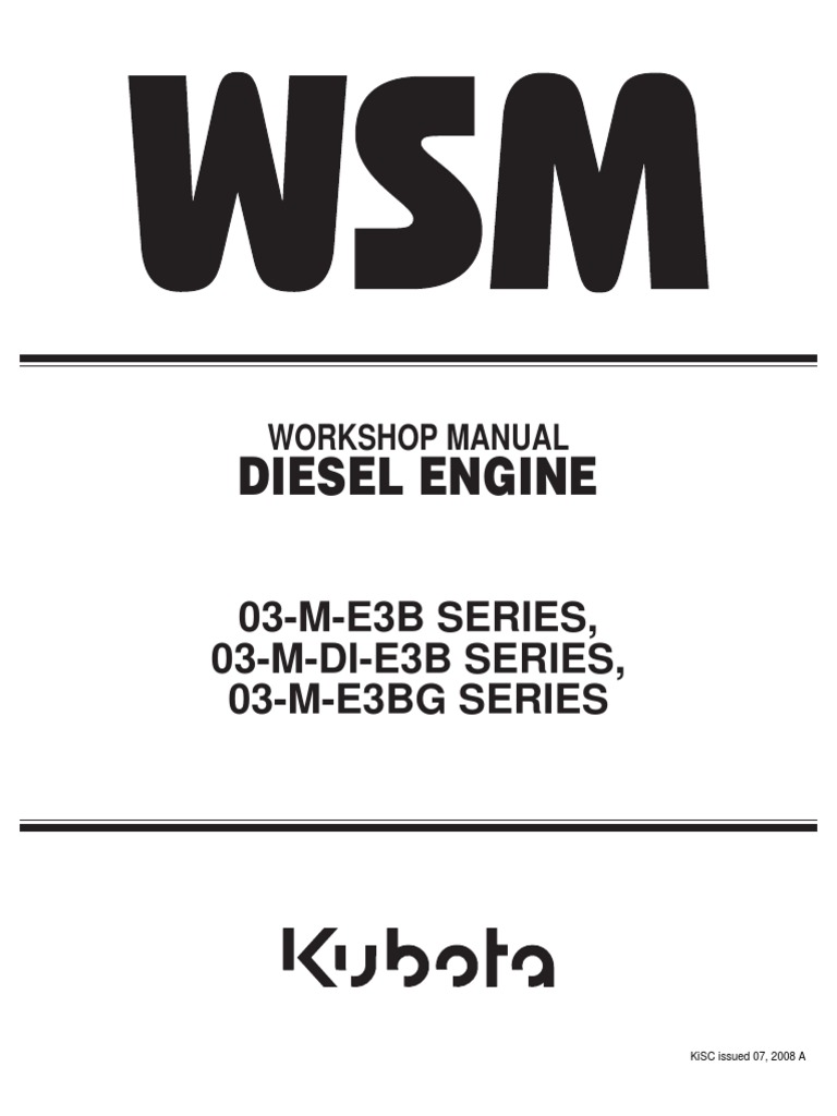 Manual Kubota V2203 | PDF | Horsepower | Diesel Engine