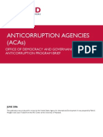 Anticorruption Agencies (Acas) : Office of Democracy and Governance Anticorruption Program Brief