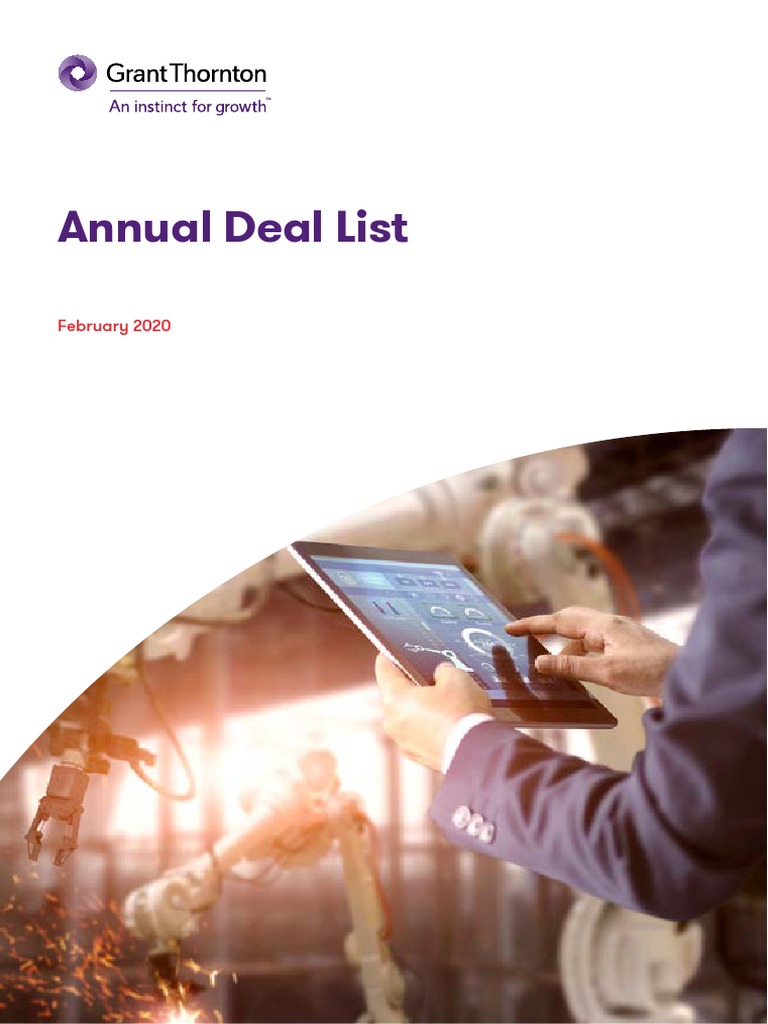 Grant Thornton Annual Deallist 2020 PDF Mergers And Acquisitions