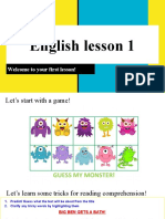 English Lesson 1: Welcome To Your First Lesson!