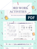 Word Work Activities - by Slidesgo