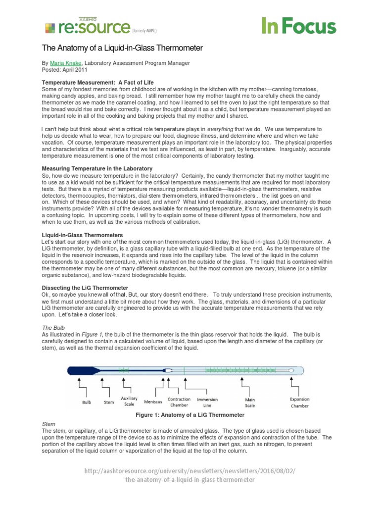 An InDepth Look at LiquidinGlass Thermometers Understanding the Key